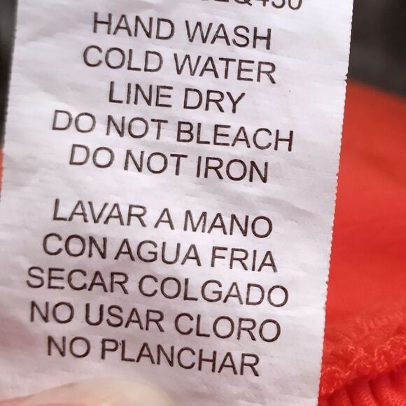 KENNETH COLE REACTION ORANGE V-NECK RUFFLE DRESS SZ.M EUC - Picture 9 of 9